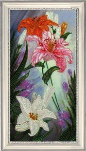 Bead Embroidery Kit Butterfly 298 Waltz of Flowers 2 39 х 19 см