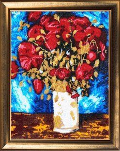 Bead Embroidery Kit Butterfly 182 Poppies. After V. Van Gogh 35 х 27 см