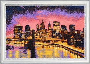 Bead Embroidery Kit Butterfly 398 New York at Night 37 х 25 см