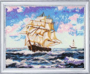 Bead Embroidery Kit Butterfly 348 Fregate 27 х 34 см