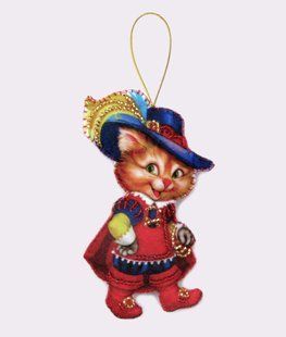 Bead Embroidery Kit Butterfly F107 Cat in the Boots 12 х 7 см