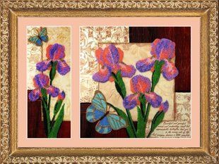 Bead Embroidery Kit Butterfly 257 Irises 26 х 10 26 х 26 см