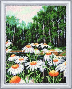 Bead Embroidery Kit Butterfly 358 Camomile country 34 х 27 см
