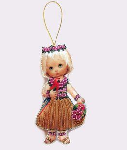 Bead Embroidery Kit Butterfly F057 Doll. Hawaii 12 х 7 см