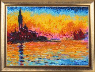 Bead Embroidery Kit Butterfly 359 Sunset in Venice 26 х 36 см