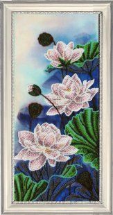 Bead Embroidery Kit Butterfly 261 Lotuses 38 х 17 см