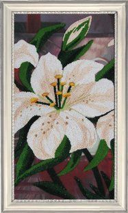 Bead Embroidery Kit Butterfly 210 Lillies 2 37 х 20 см