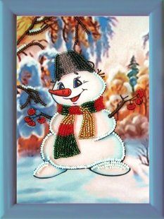 Pattern for Bead Embroidery Butterfly 944 Snowman 17 х 12 см