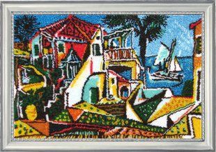 Bead Embroidery Kit Butterfly 361 Mediterrainian landscape 24 х 36 см