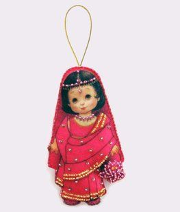 Bead Embroidery Kit Butterfly F061 Doll. India 12 х 7 см