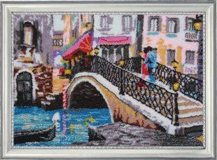 Bead Embroidery Kit Butterfly 362 Bridge in Venice 25 х 35 см