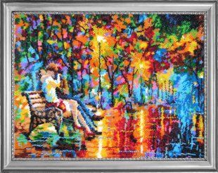Bead Embroidery Kit Butterfly 464 Passion Evening 26 х 34 см