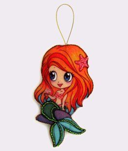 Bead Embroidery Kit Butterfly F114 Little Mermaid 12 х 7 см