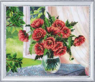 Bead Embroidery Kit Butterfly 264Window to a Summer 28 х 33 см