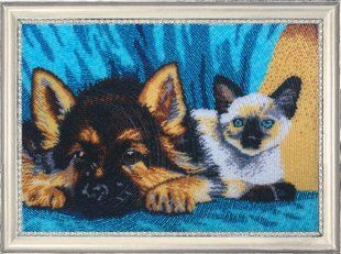 Bead Embroidery Kit Butterfly 625 Sweet Couple 24 х 35 см