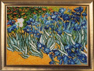 Bead Embroidery Kit Butterfly 265 Field Irises. After V. Van Gogh 25 х 35 см