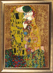 Bead Embroidery Kit Butterfly 467 Kiss. After G. Klimt 35 х 24 см