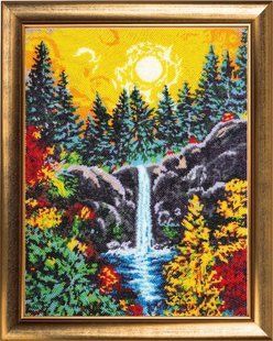 Bead Embroidery Kit Butterfly 750 Autumn Sunset 35 х 27 см