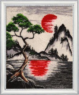 Bead Embroidery Kit Butterfly 399 Red Sun 34 х 27 см