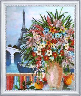 Bead Embroidery Kit Butterfly 216 Window to Paris 32 х 26 см