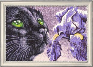Bead Embroidery Kit Butterfly 627 Violet Black 24 х 35 см