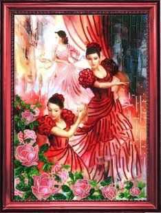 Bead Embroidery Kit Butterfly 469 Flamenco 36 х 25 см