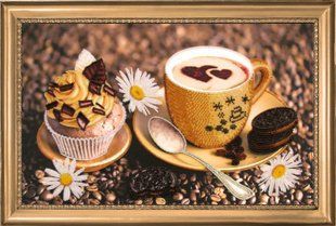 Bead Embroidery Kit Butterfly 268 Morning Coffee 25 х 39 см