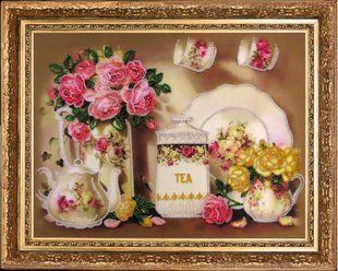 Bead Embroidery Kit Butterfly 269 Tea Set 27 х 36 см