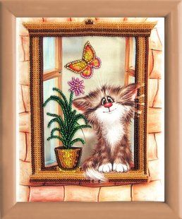 Схема для вишивки бісером Butterfly 954 "Мурзик" 17 х 12 см 954 фото