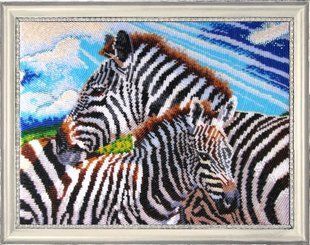Bead Embroidery Kit Butterfly 580 Zebras 24 х 32 см