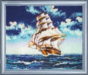 Bead Embroidery Kit Butterfly 321 The Sailboat 27 х 33 см