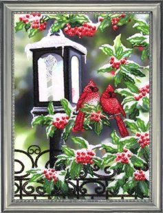 Bead Embroidery Kit Butterfly 524 Cardinal Birds 37 х 27 см