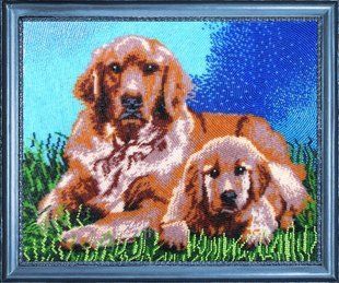 Bead Embroidery Kit Butterfly 581 Retrievers 27 х 33 см