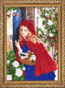 Bead Embroidery Kit Butterfly 424 Red Hood 35 х 24 см