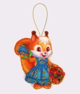 Bead Embroidery Kit Butterfly F021 Squirrel 12 х 10 см