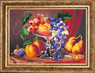 Bead Embroidery Kit Butterfly 223 Still-life with Peaches 36 х 51 см