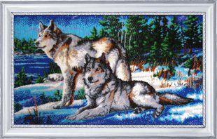 Bead Embroidery Kit Butterfly 584 Wolves 2 31 х 53 см