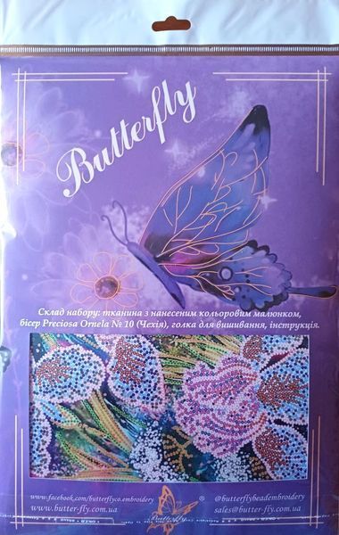 Набір для вишивання бісером Butterfly 224 Сяючі іриси 37 х 19 см 224 фото