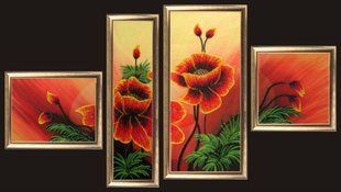 Bead Embroidery Kit Butterfly 275 Module Painting, Poppies 15 х 20 38 х 9 38 х 17 17 х 17 см