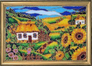 Bead Embroidery Kit Butterfly 325 At the Edge of the Village 24 х 35 см