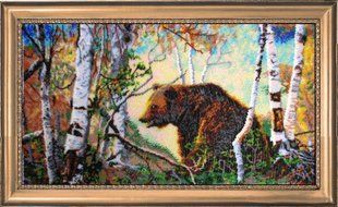 Bead Embroidery Kit Butterfly 586 Bear 30 х 54 см