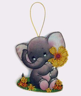 Bead Embroidery Kit Butterfly F025 Little Elephant 11 х 10 см