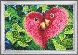 Bead Embroidery Kit Butterfly 529 Lovebirds 25 х 37 см