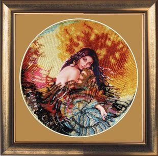 Bead Embroidery Kit Butterfly 428 Esmeralda 25 х 25 см