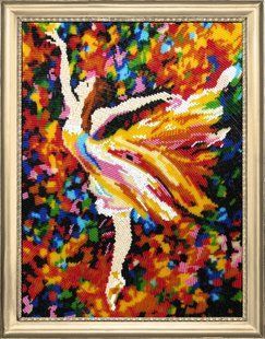 Bead Embroidery Kit Butterfly 429 Ballet Dancer 34 х 26 см