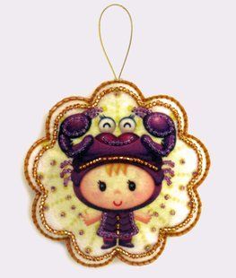 Bead Embroidery Kit Butterfly F128 Scorpio 10 х 10 см