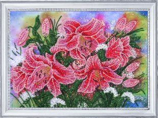 Bead Embroidery Kit Butterfly 228 Shining Lillies24 х 34 см