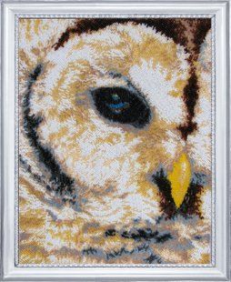 Bead Embroidery Kit Butterfly 531 Glance of the Owl 33 х 26 см