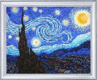 Bead Embroidery Kit Butterfly 329 Starry Night 27 х 34 см