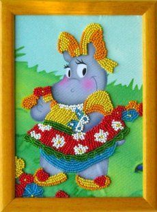 Схема для вишивки бісером Butterfly 911 "Бегемотик" 17 х 12 см 911 фото